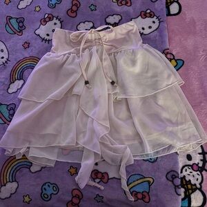 Elegant White Layered Women's Top